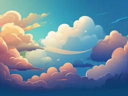 Sky With Clouds Background Cartoon  ,desktop background wallpaper