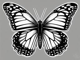 monarch tattoo black and white  