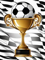 Soccer Ball clipart - soccer ball with a trophy  