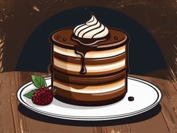 Tiramisu Temptation sticker- Layers of espresso-soaked ladyfingers and mascarpone cream, dusted with cocoa powder. A classic Italian dessert that's indulgent and satisfying., , color sticker vector art