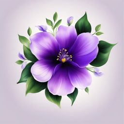 Violet flower tattoo, Tattoos featuring the charming and delicate violet flower.  vivid colors, white background, tattoo design