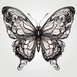 line tattoo butterfly  