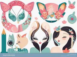 Ear clipart - ear with a whimsical design  clipart