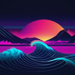 Wave Background Wallpaper - retro wave wallpaper  