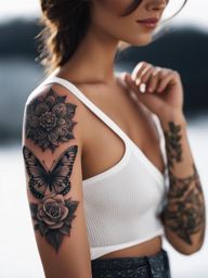best friend tattoos design black and white 