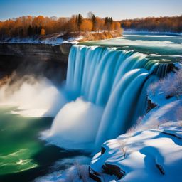 enchanted waterfalls: niagara falls as cascading crystals 