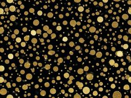 Gold Glitter On Black Background  