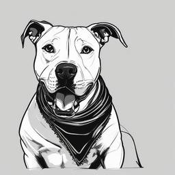 drawing of a pitbull with a chew toy  minimal rough sketch scribbles,doodles,black and white