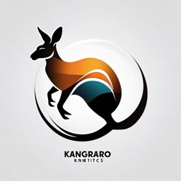 Kangaroo Kinetics  minimalist design, white background, professional color logo vector art