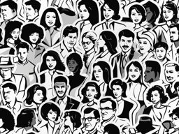 people clipart black and white 