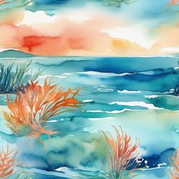 Ocean Background Wallpaper - watercolor sea background  