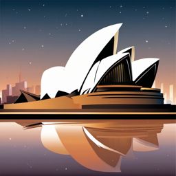 The Sydney Opera House clipart - Iconic performing arts venue in Australia, ,color clipart vector style