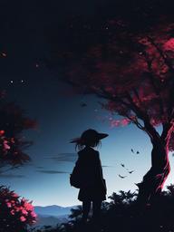 Wallpaper Dark Aesthetic Anime  ,mobile iphone background wallpaper