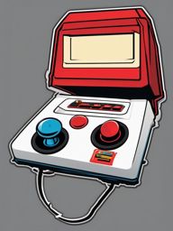 Retro arcade joystick sticker- Old-school gaming, , sticker vector art, minimalist design