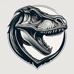 Dinosaur Tooth Tattoo - Showcase the fierceness of a dinosaur with a detailed and captivating tooth-themed tattoo.  simple vector color tattoo,minimal,white background