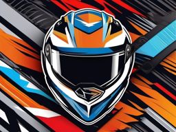 Racing Motorcycle Helmet Sticker - Speedster protection, ,vector color sticker art,minimal