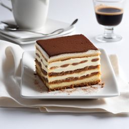 a light and airy tiramisu, layered with espresso-soaked ladyfingers and mascarpone cream. 