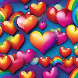 Rainbow Background Wallpaper - lgbt rainbow heart wallpaper  
