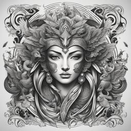 mythology and legends - create a tattoo inspired by myths and legends from different cultures. 