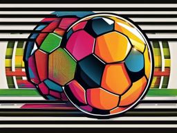 Soccer Ball Kick Sticker - Precision sport, ,vector color sticker art,minimal