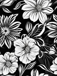 Flower Background Wallpaper - floral black and white background  