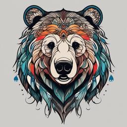 awesome bear tattoos  simple vector color tattoo