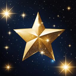 star clipart - a sparkling and bright star in the night sky. 