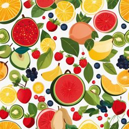 Summer Fruits Abundance clipart - Abundance of ripe fruits, ,vector color clipart,minimal