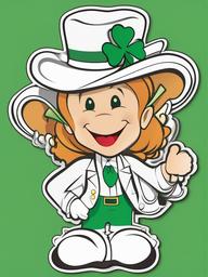 Shamrock clipart - shamrock with a cheerful expression  