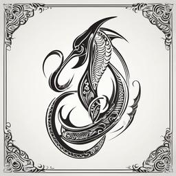 Traditional Hawaiian Hook Tattoo - Showcase tradition and symbolism with a tattoo featuring the traditional Hawaiian fish hook.  simple vector color tattoo,minmal,white background