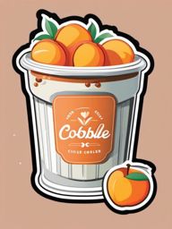 Peach Cobbler Sticker - Treat yourself to the warm and comforting flavors of peach cobbler, , sticker vector art, minimalist design