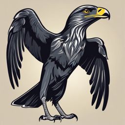 Buzzard clipart - Raptor bird with broad wings and a short tail, ,color clipart vector style