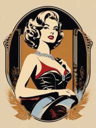 Old Hollywood Glamour , vintage t shirt vector art