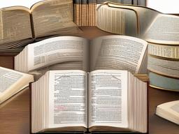 Bible clipart - open Bible with highlighted passages  