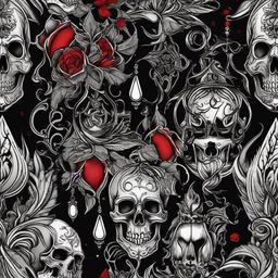 gothic horror tattoos  simple vector color tattoo
