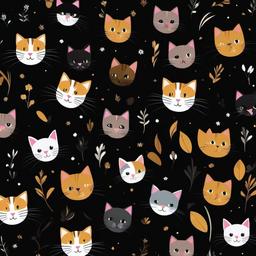 Cat Background Wallpaper - cat black background  