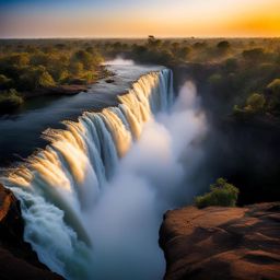 devil's pool, zambia - swims on the edge of victoria falls, the world's largest waterfall. 