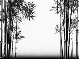 drawing of bamboo tree  minimal rough sketch scribbles,doodles,black and white