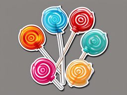 Lollipop Sticker - Lollipop for a sweet treat, ,vector color sticker art,minimal