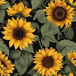 flower clipart - sunflower  ,single,minimal