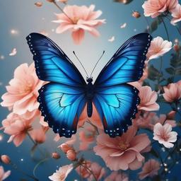 Butterfly Background Wallpaper - blue wallpaper aesthetic butterfly  