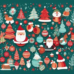 Cute Christmas Backgrounds - Playful Christmas Scenes  intricate patterns, splash art, wallpaper art