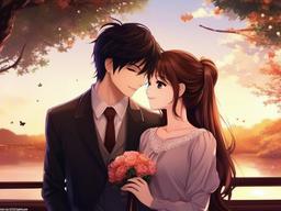 Cute Couple Anime Wallpaper - Romantic anime-style couples  ,desktop background wallpaper