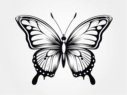 Simple butterfly tattoo,Elegant and straightforward butterfly tattoo designs. tattoo design, white background