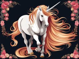 unicorn clipart - a majestic unicorn with a flowing mane. 