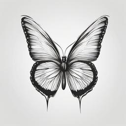 simple drawing of a butterfly  minimal rough sketch scribbles,doodles,black and white