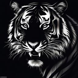 Tiger Dark Wallpaper  ,desktop background wallpaper