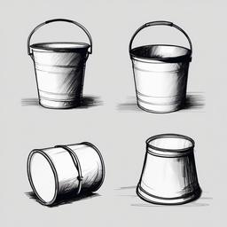 sketch of bucket  minimal rough sketch scribbles,doodles,black and white