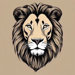 Lion clipart - Majestic carnivore of the African savannah, ,vector color clipart,minimal