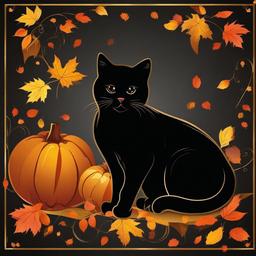 Cat Background Wallpaper - fall black cat wallpaper  